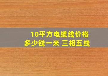 10平方电缆线价格多少钱一米 三相五线